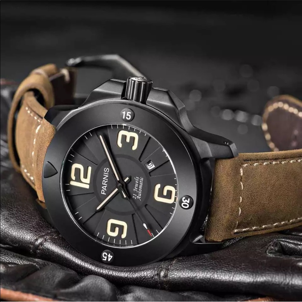 Parnis Mens Military watch